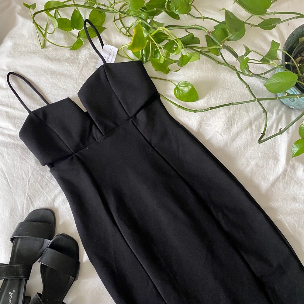 Windsor V-Neck Slit Black Party Dress NWT